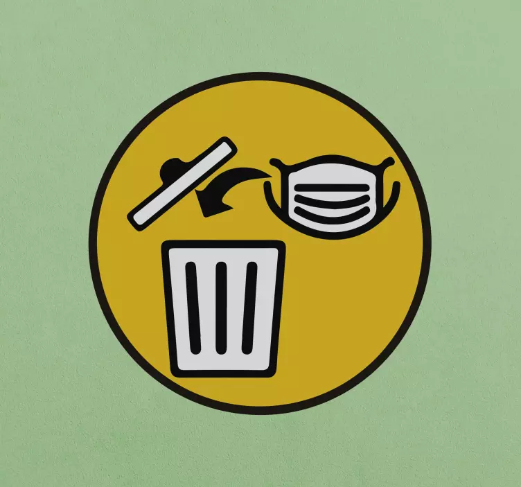 Fjern ansiktsmaske vinylskilt dekal - Tenstickers