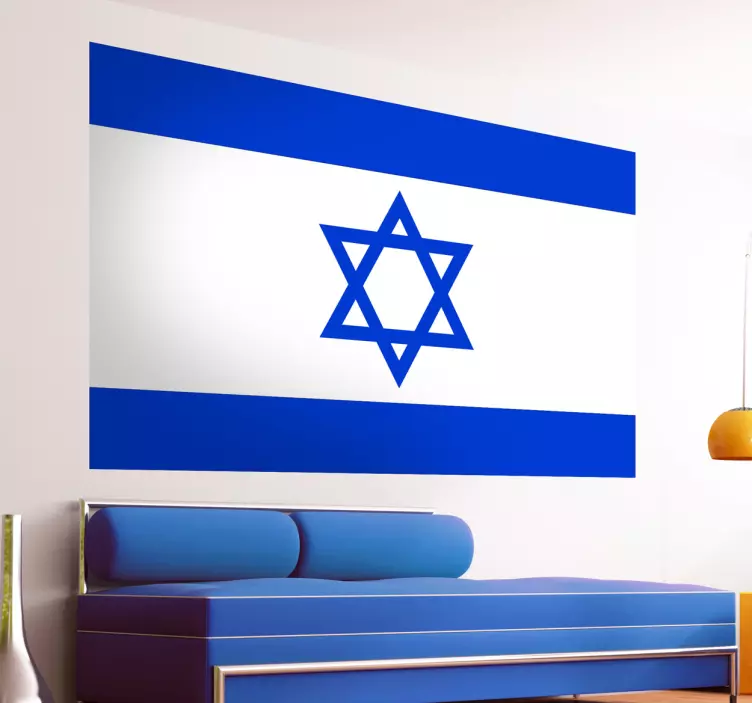 Flagg fra israels veggklistremerke - Tenstickers