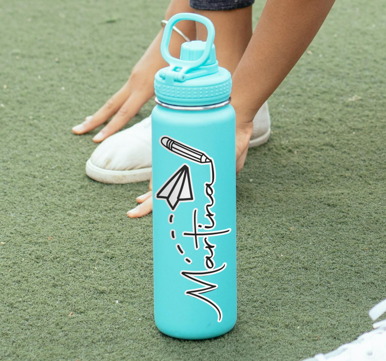 Flaskenavn klistremerke med navn - Tenstickers