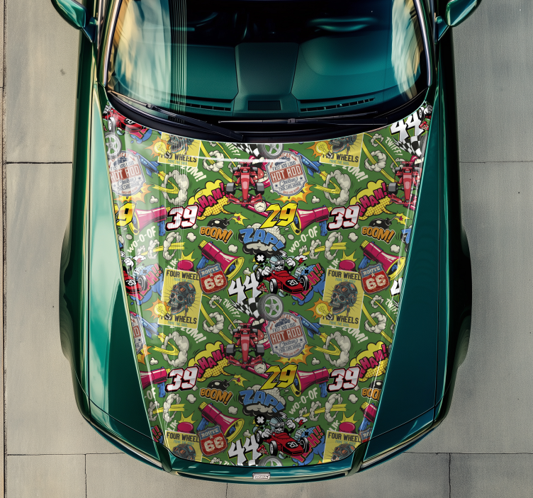 Flerfarget for hette klistremerke til bil - Tenstickers