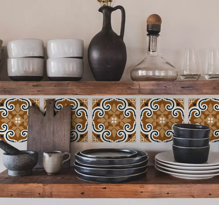 Fliser i sementstil flis klistremerke - Tenstickers