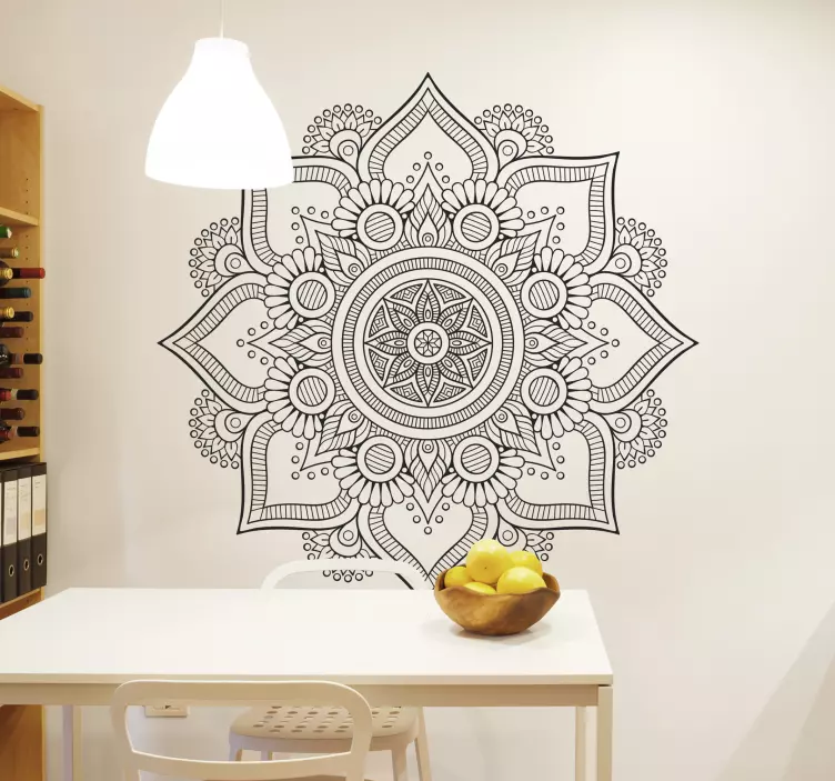 Floral mandala dekorative vegg klistremerke - Tenstickers