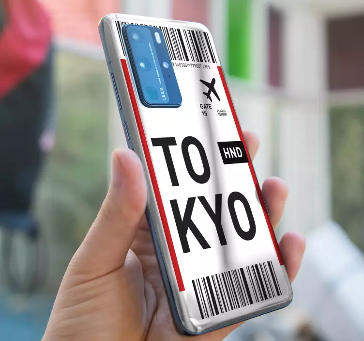 Flybillett til tokyo huawei skin - Tenstickers