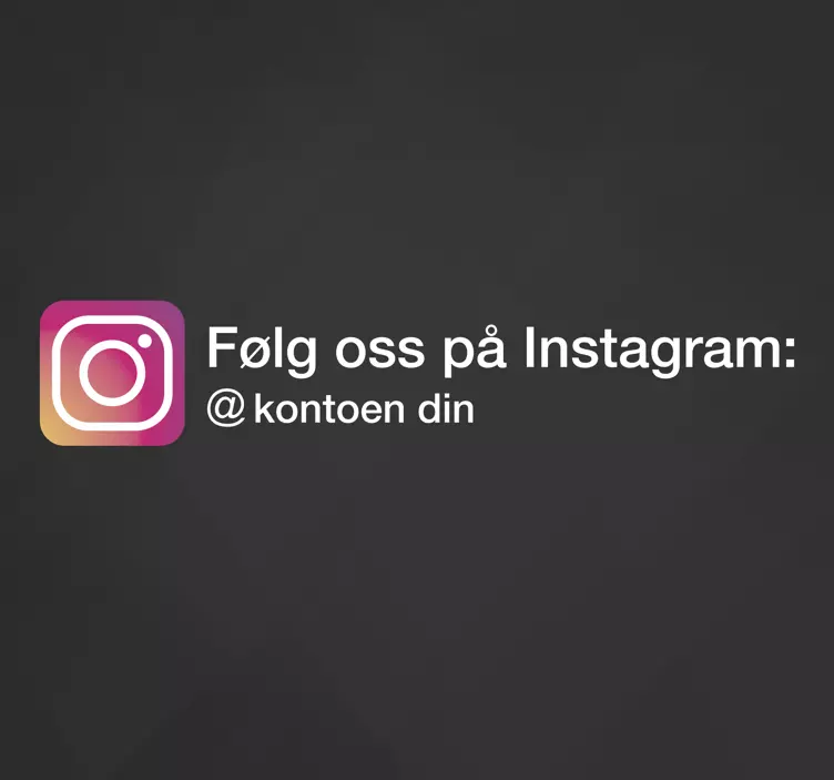 Følg med på instagram med navneforretnings-klistremerke - Tenstickers