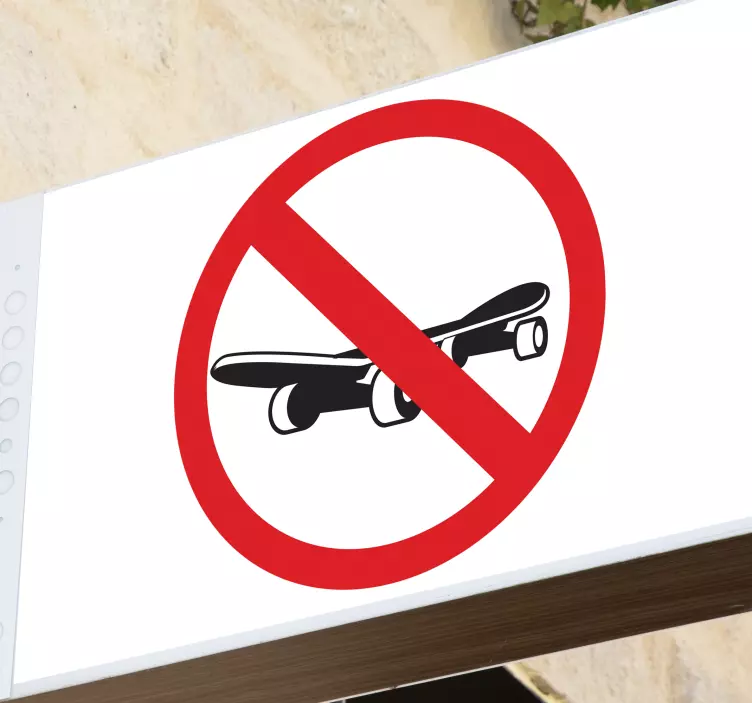 Forbudt å skate vinylskilt - Tenstickers