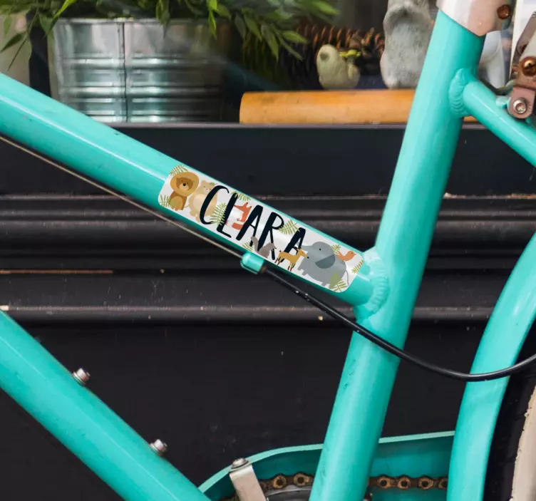 Forskjellige navngitte dyresykkel-klistremerke - Tenstickers