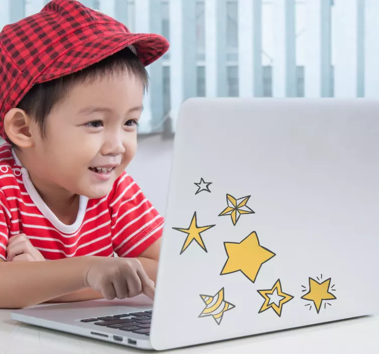 Forskjellige stjerner laptop sticker - Tenstickers