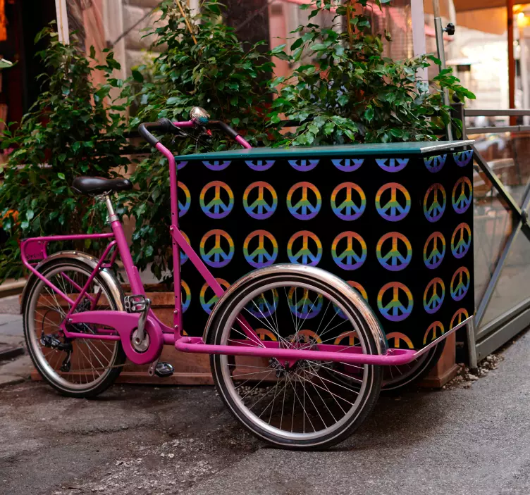 Fredsdesign for lastesykkel klistremerke sykkel - Tenstickers