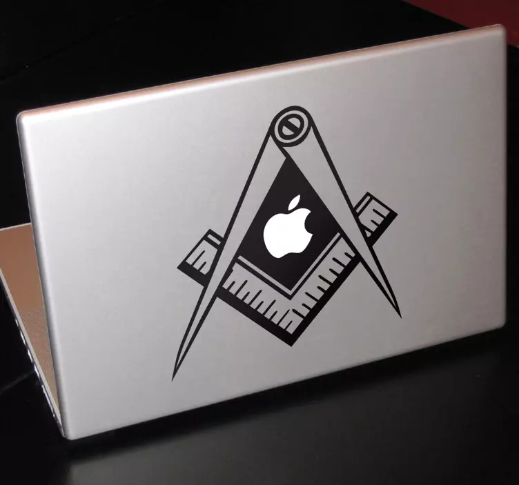 Frimurer firkant og kompass macbook klistremerke - Tenstickers