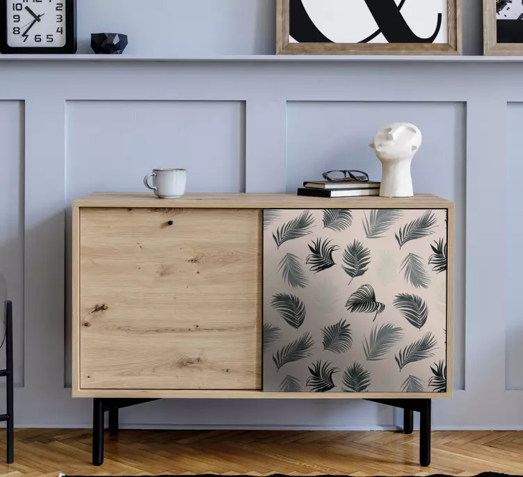 Frodig blanding av palmeblader klistremerke møbler - Tenstickers