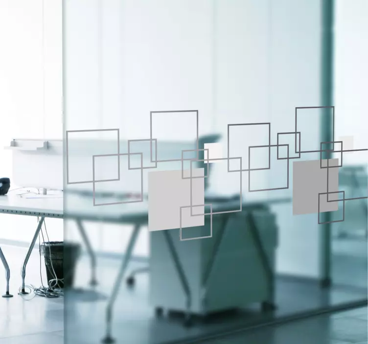 Frostet geometrisk vindu klistremerke - Tenstickers