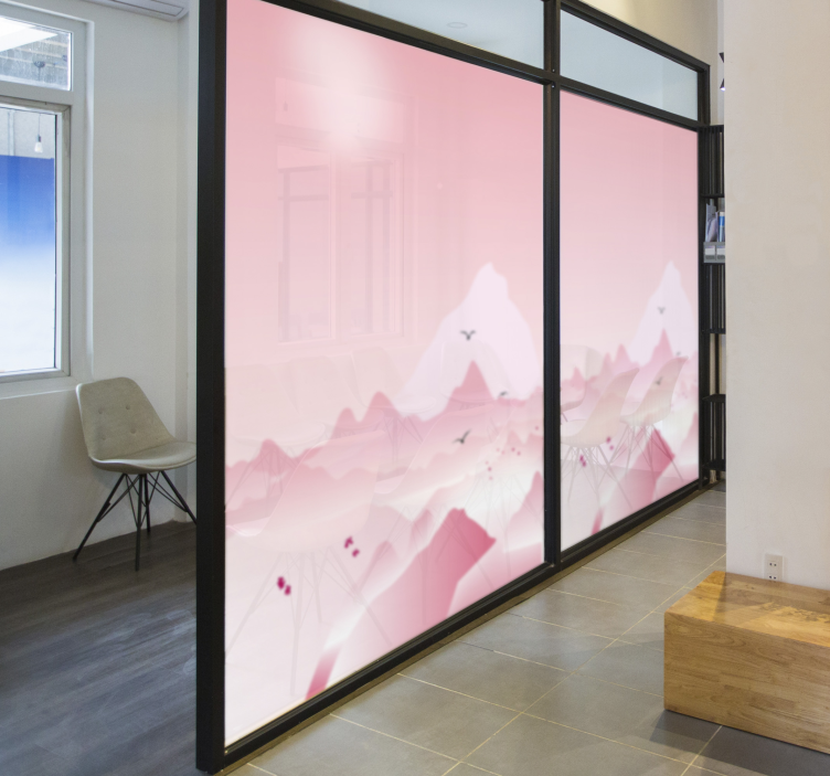 Frostet kontorvindu klistremerke - Tenstickers