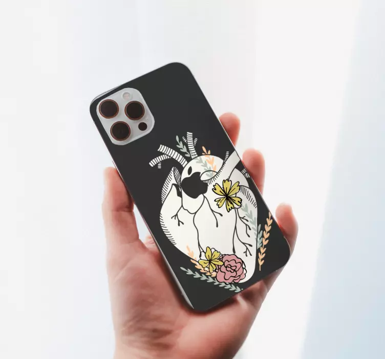 Fugl og blomster klistremerke dyr - Tenstickers