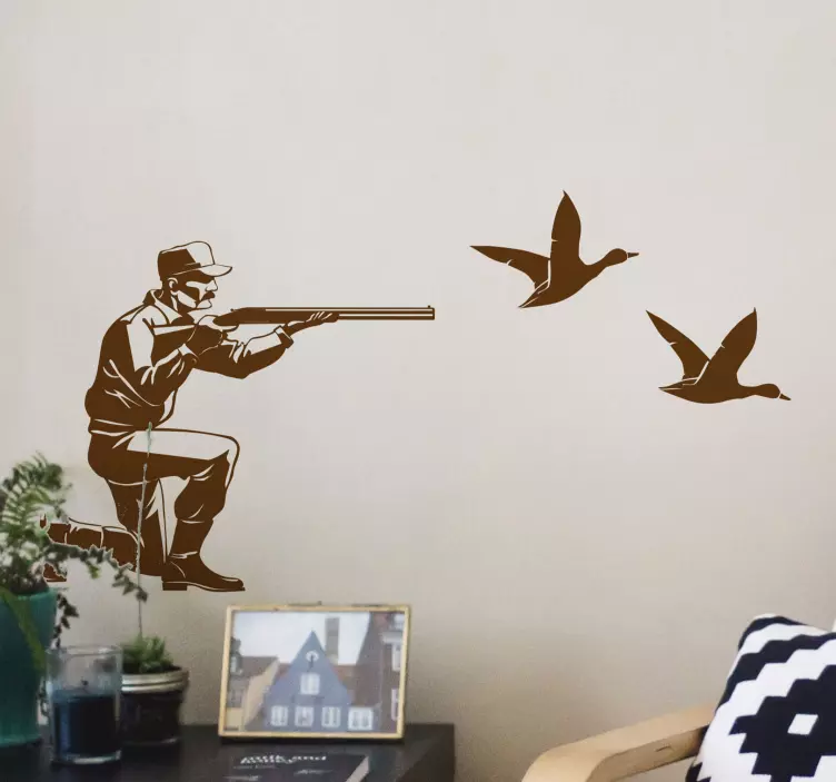 Fugleskyting jeger fugl wall stickers - Tenstickers