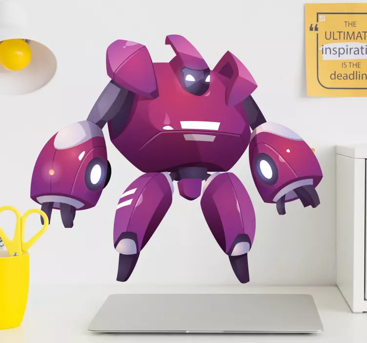 Futuristisk robotdesign klistremerke dyr - Tenstickers