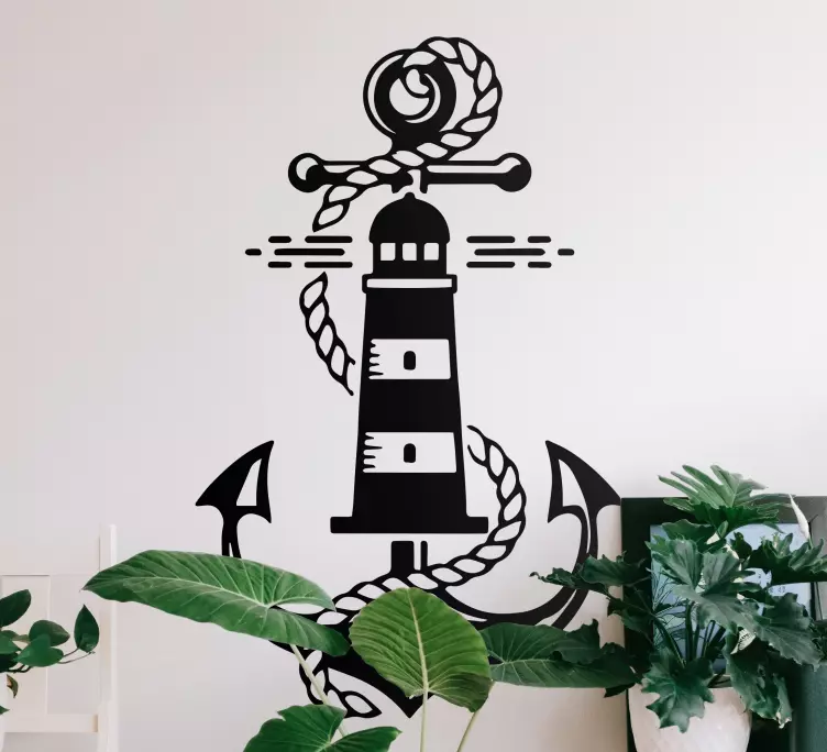 Fyr med anker marine wallstickers - Tenstickers