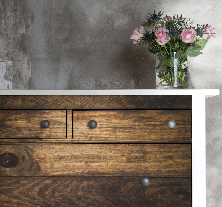 Gammel møbelklistremerke av treeffekt - Tenstickers