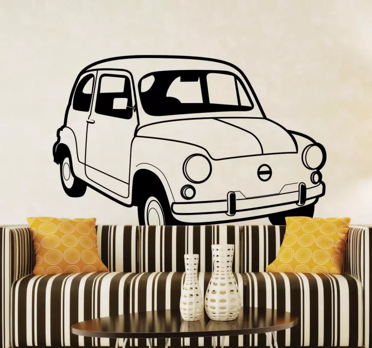Gammel fiat 500 klistremerke - Tenstickers