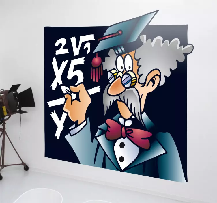 Gammel matematikklærer klistremerke - Tenstickers