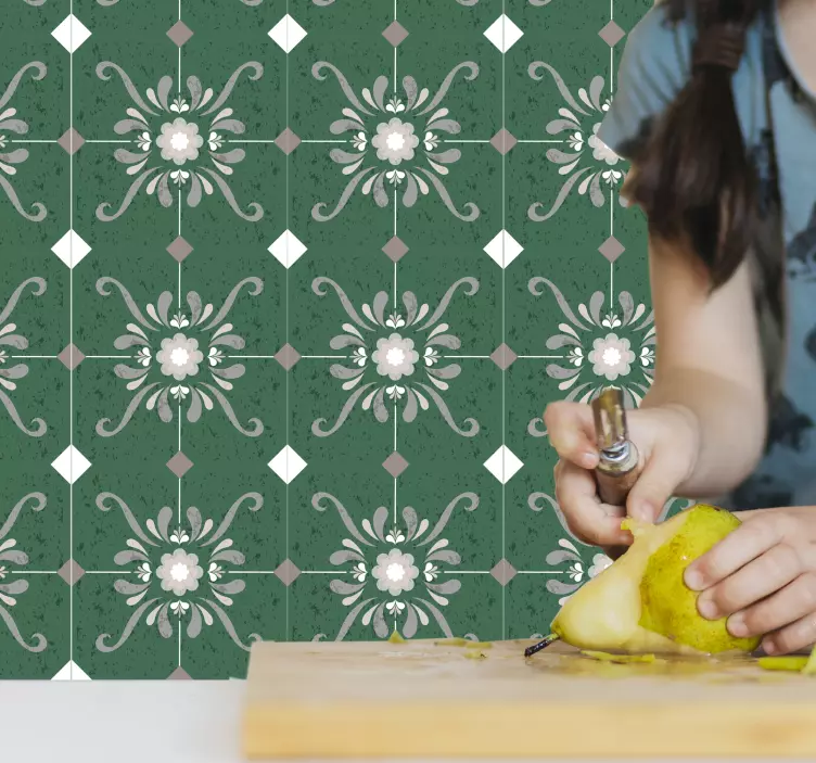 Gammel stil fliser vinyl klistremerke - Tenstickers