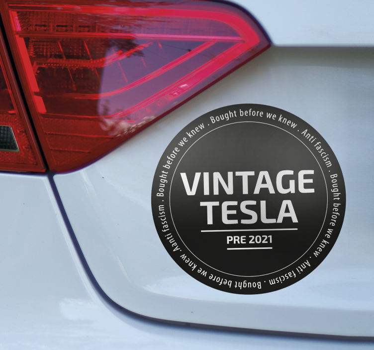 Gammel tesla klistremerke til bil - Tenstickers