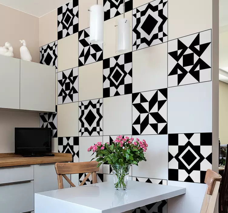 Geometrisk fliser vinyl klistremerke - Tenstickers