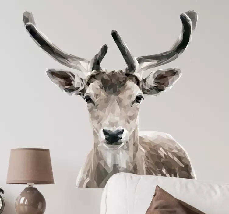 Geometrisk hjort ville dyreskilt - Tenstickers