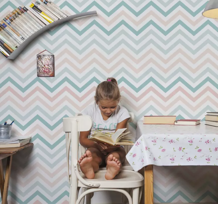 Geometrisk klistremerke med chevronmønster - Tenstickers