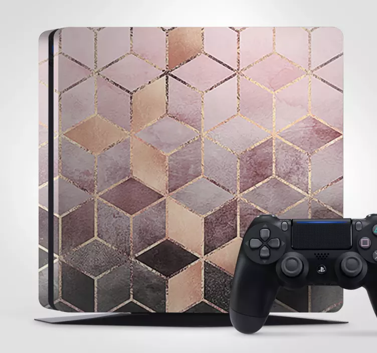 Geometrisk mønsterdesign PS4 klistremerke - Tenstickers