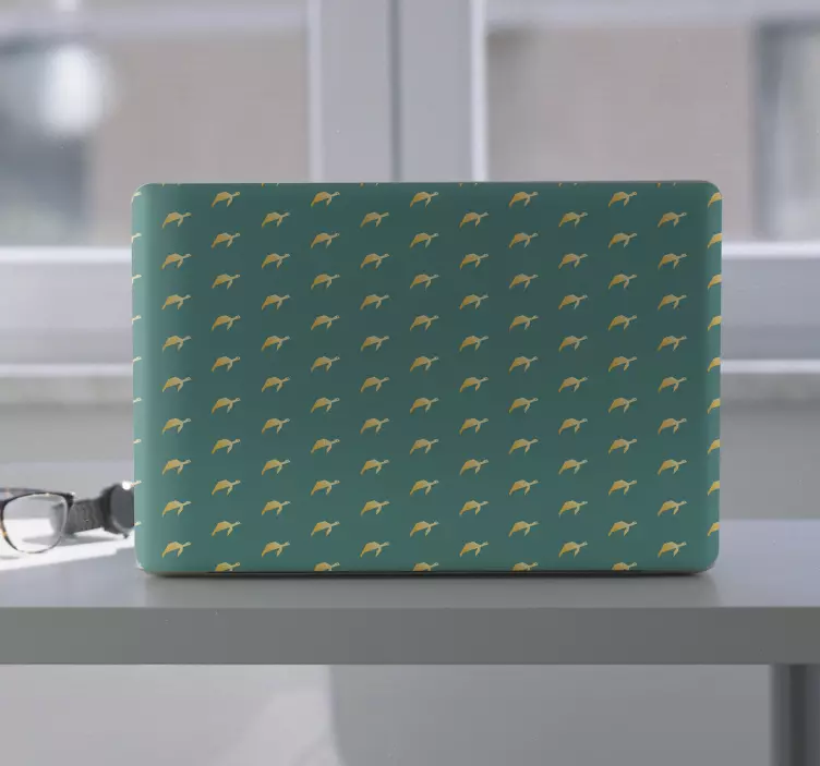 Geometrisk skilpadde laptop klistremerke - Tenstickers