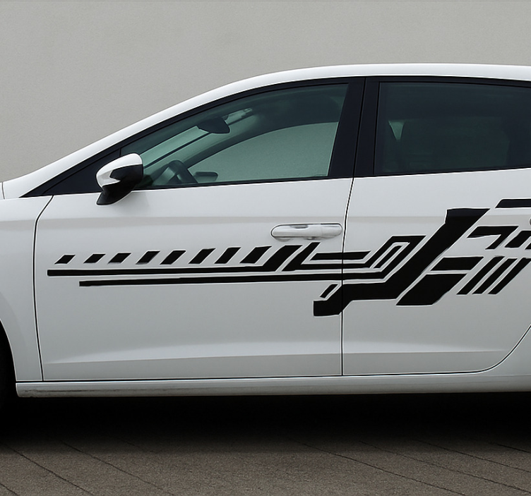 Tribale svarte striper klistremerke til bil - Tenstickers