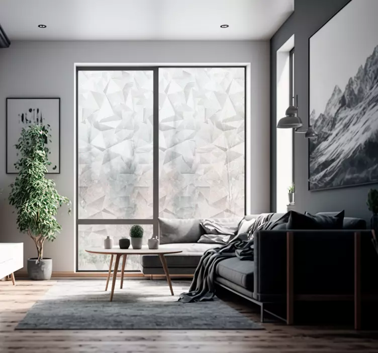 Geometrisk med 3d-effekt vindu klistremerke - Tenstickers