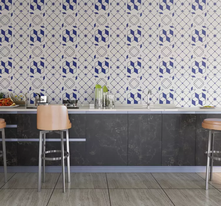 Geometriske former fliser klistremerker - Tenstickers