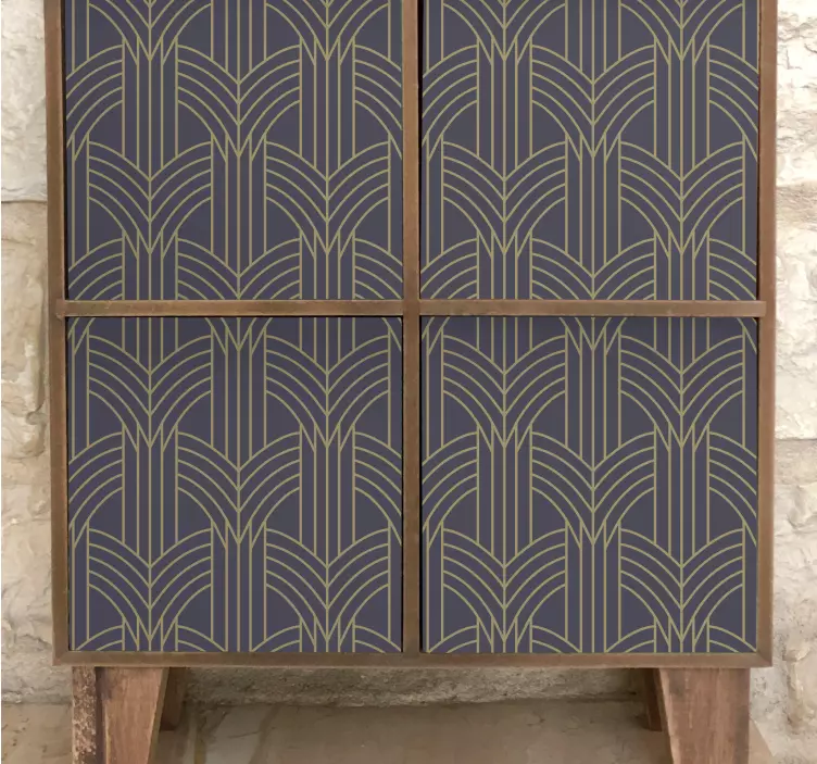 Geomønster i art deco-stil klistremerke møbler - Tenstickers