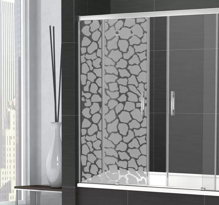 Giraffe mønster dusj klistremerke - Tenstickers