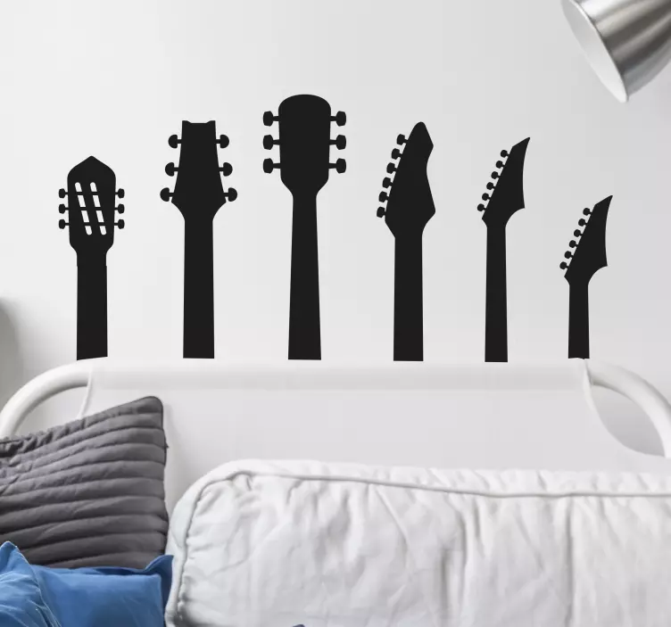 Gitar fretboards vegg klistremerke - Tenstickers