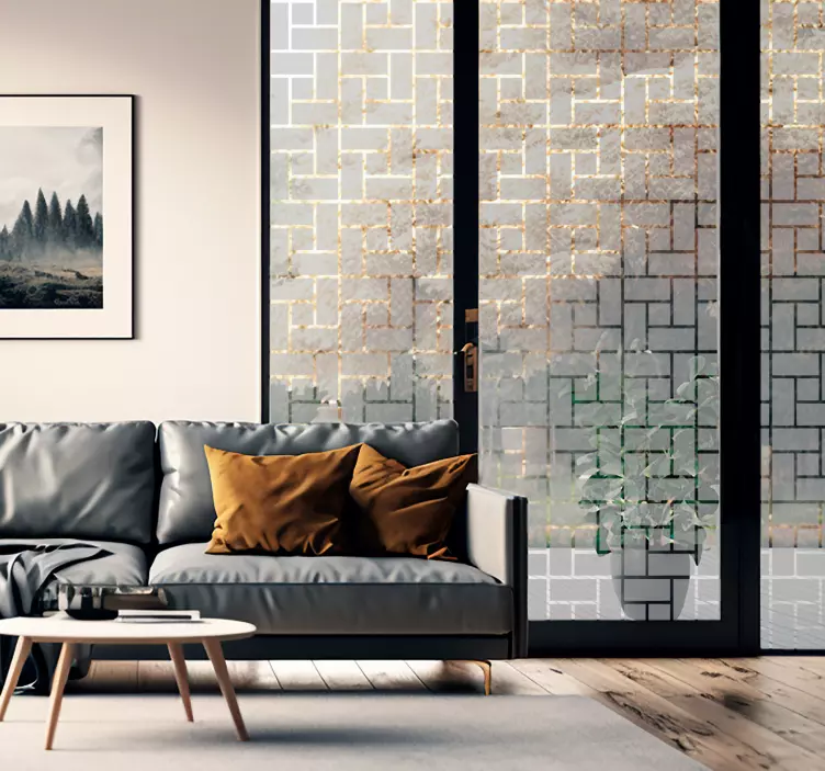 Gjennomsiktige murstein klistremerker til vindu - Tenstickers