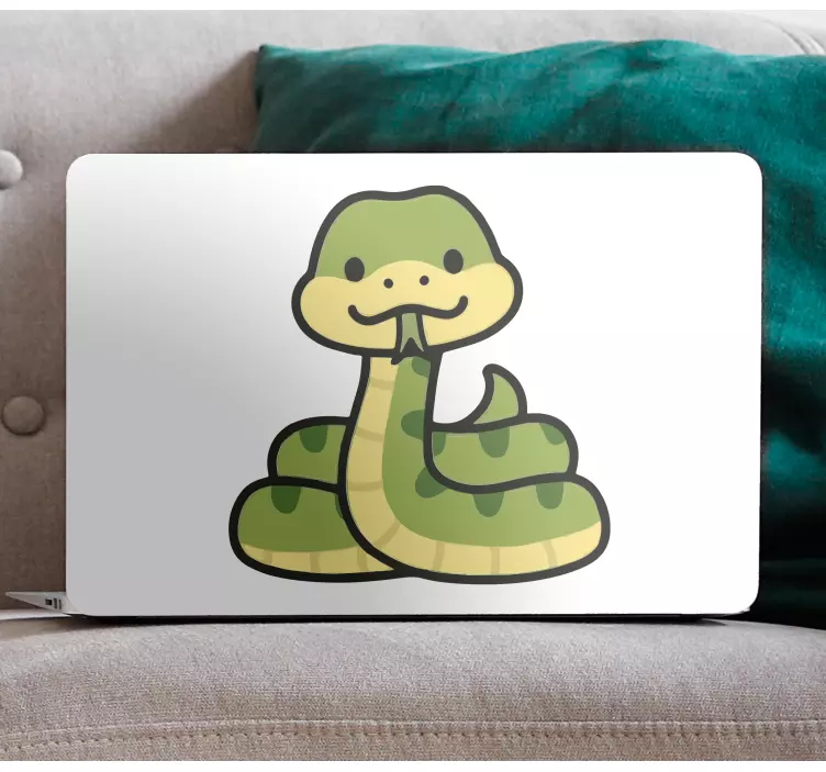 Lykkelig liten slange laptop hud - Tenstickers