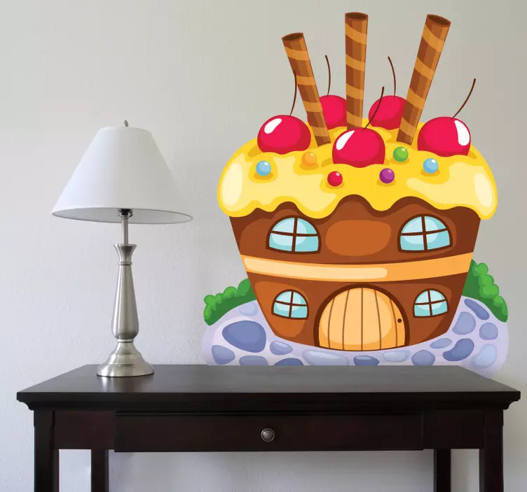 Godteri hus barn klistremerke - Tenstickers