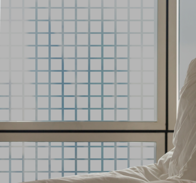 Grå firkanter skala klistremerker til vindu - Tenstickers