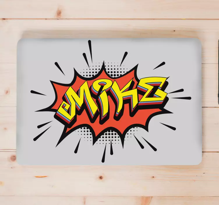 Graffiti i bombestil laptop sticker - Tenstickers