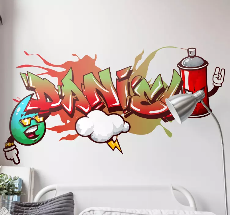 Graffiti spraycan tegn urban klistremerke - Tenstickers