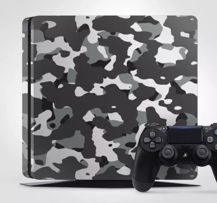 Grått kamuflasjemønster Skin PS4 - Tenstickers