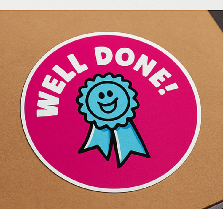 Gratulasjonssett klistremerke for barn - Tenstickers