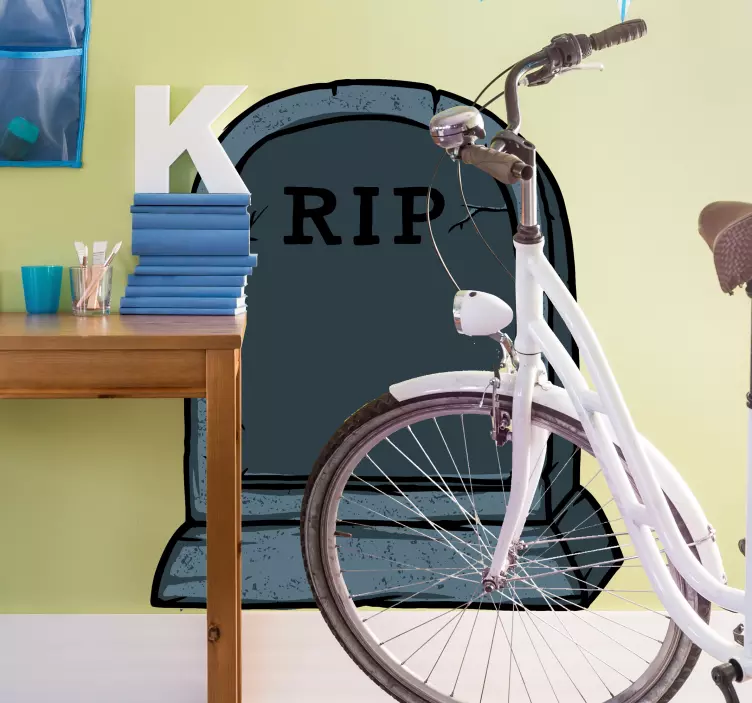 Grav merkelig og vanlig halloween-klistremerke - Tenstickers