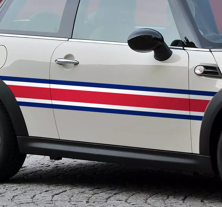 Great britain bil racing stripe klistremerke - Tenstickers