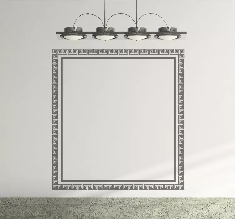 Gresk klistremerke med firkantet ramme - Tenstickers