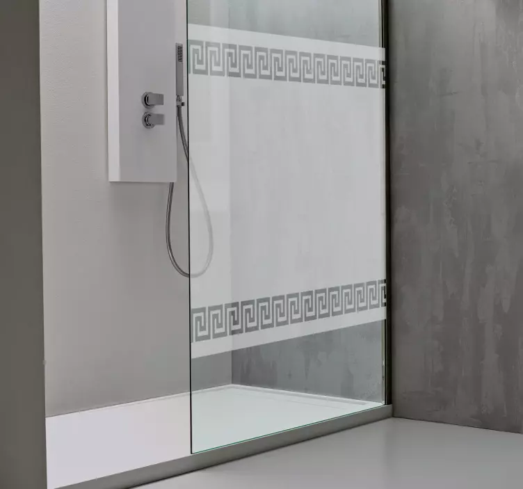 Gresk mønster dusj klistremerke - Tenstickers