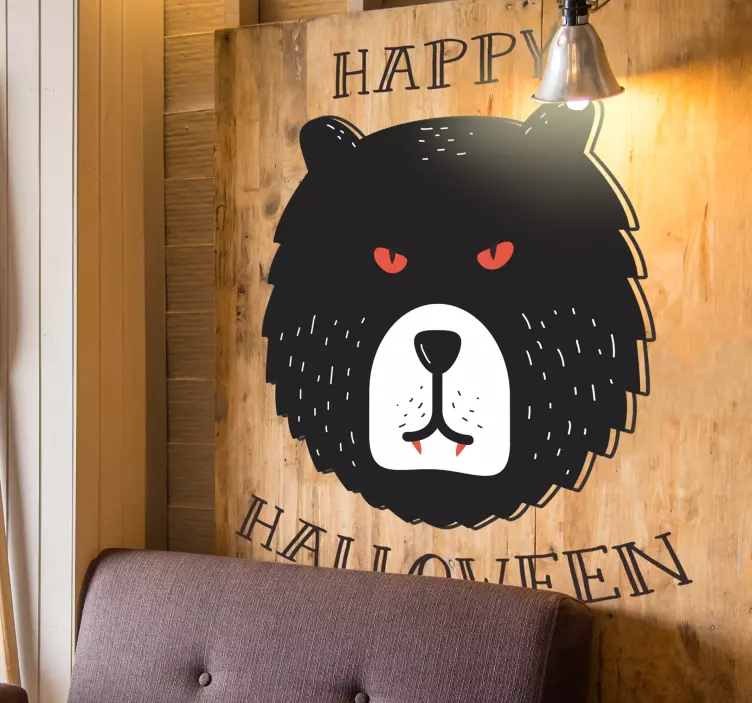 Grizzly bear glad halloween klistremerke - Tenstickers