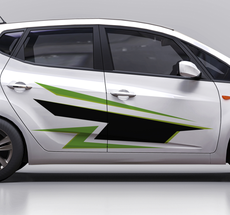 Grønt og svart bilfolie klistremerke - Tenstickers